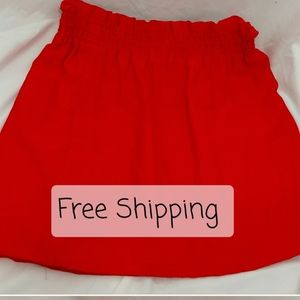 J Crew Red Skirt